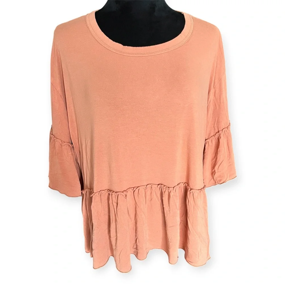ARULA Orange Ruffle Hem Babydoll Top Size B (18/20)